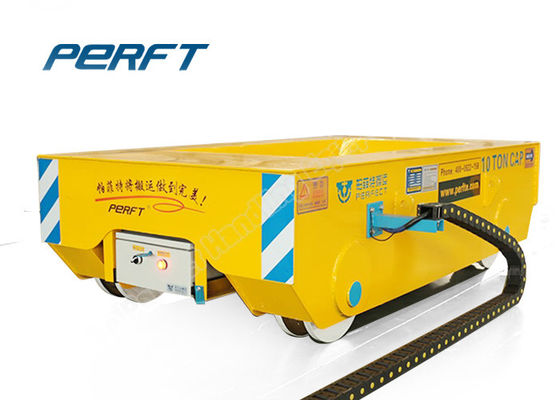 10T Cable Reel Powered Industry Standard Flat Transfer Trolley On Rail