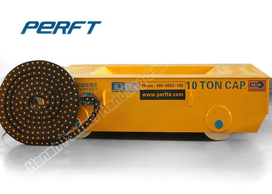 10T Cable Reel Powered Industry Standard Flat Transfer Trolley On Rail