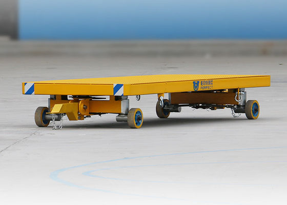 Yellow Non - power Towed Heavy Duty Plant Trailer Truck Long Life