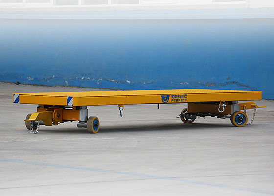 Yellow Non - power Towed Heavy Duty Plant Trailer Truck Long Life