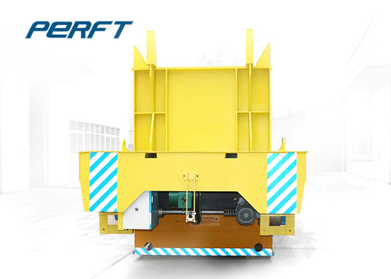 Electric flat Industrial Transfer Trolley with solid rubber wheels for shunting and moving goods