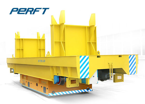 Electric flat Industrial Transfer Trolley with solid rubber wheels for shunting and moving goods