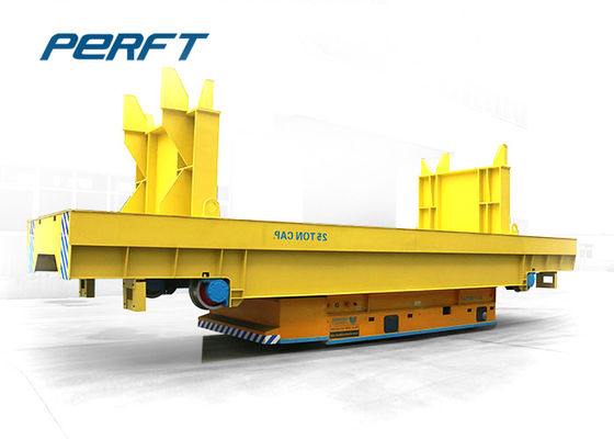 Electric flat Industrial Transfer Trolley with solid rubber wheels for shunting and moving goods