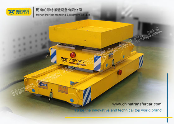 Heavy Duty Industrial Transfer Trolley Wide Gauge Railway Traverser On Steel Rail Track