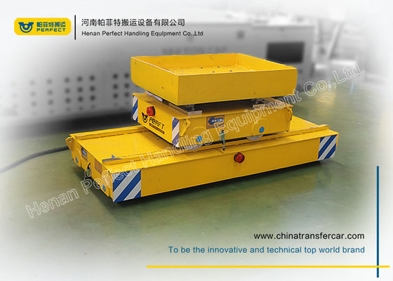 Heavy Duty Industrial Transfer Trolley Wide Gauge Railway Traverser On Steel Rail Track