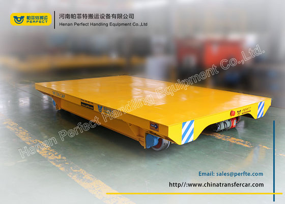 Flatbed Material Handling Electric 3t Rail Transfer Cart Heavy Duty