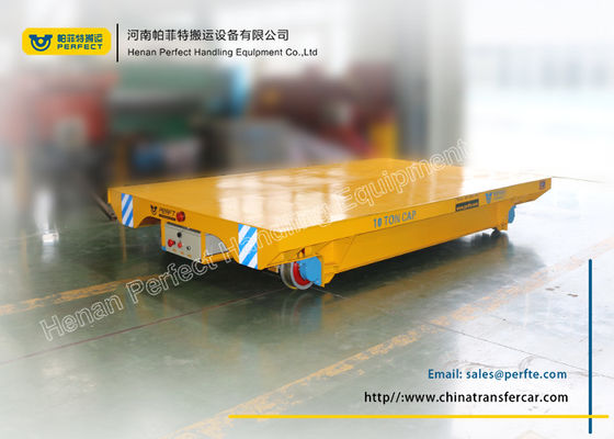 Flatbed Material Handling Electric 3t Rail Transfer Cart Heavy Duty