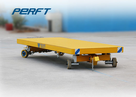 50t Steel Frame Material Flat Bed Platform Transfer Semi Cart with Non-power