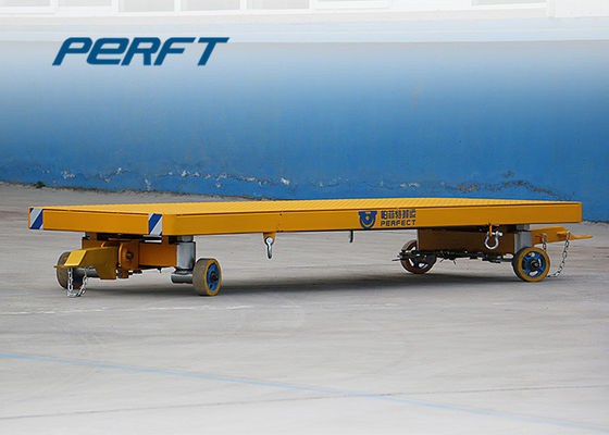 50t Steel Frame Material Flat Bed Platform Transfer Semi Cart with Non-power