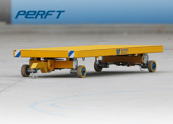 50t Steel Frame Material Flat Bed Platform Transfer Semi Cart with Non-power