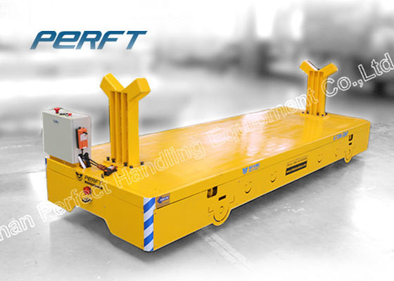 Electric Die Transfer Cart For Train Shipment Cargo Transport , Yellow Color