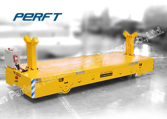 Electric Die Transfer Cart For Train Shipment Cargo Transport , Yellow Color