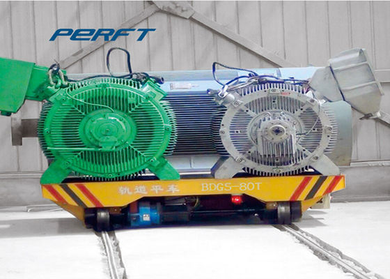 Motorized Coil Die Transfer Cart On Rails For Factory Product Transportation