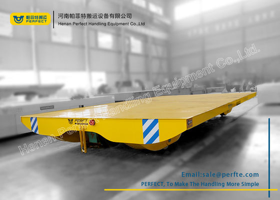 cheap heavy duty busbar powered flat electric transfer car on rail for workshop