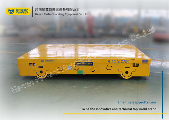 Factory Use Flat Steel Structure 1435mm Rail Gauge Industrial Transfer Trolley