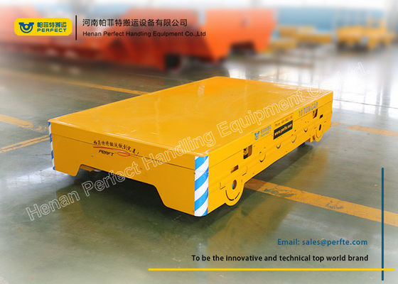 Customized Material Transfer Cart , Electric Material Handling Trolley Transfer Flatbed Cart