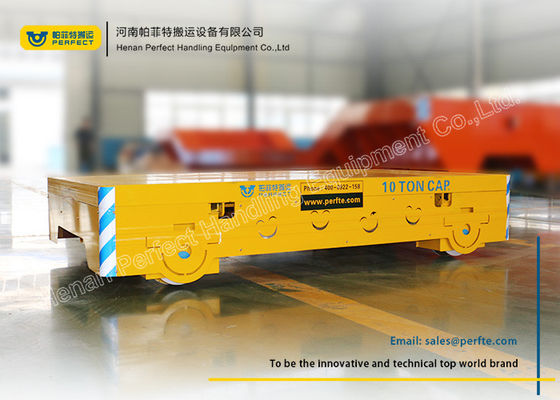 Customized Material Transfer Cart , Electric Material Handling Trolley Transfer Flatbed Cart