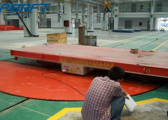 Pallet Electric Bogie 360 Degree Material Handling Turntable Running On Rail