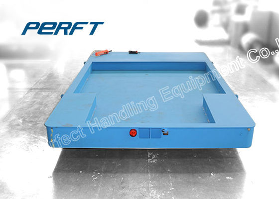 50m/Min Heavy Load Flatbed Battery Transfer Cart On Curved Rail Route