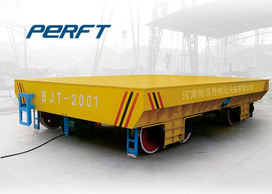 Motorized Flat Bed Transport Wagon , Industry Transfer Rail Automated Guided Vehicles