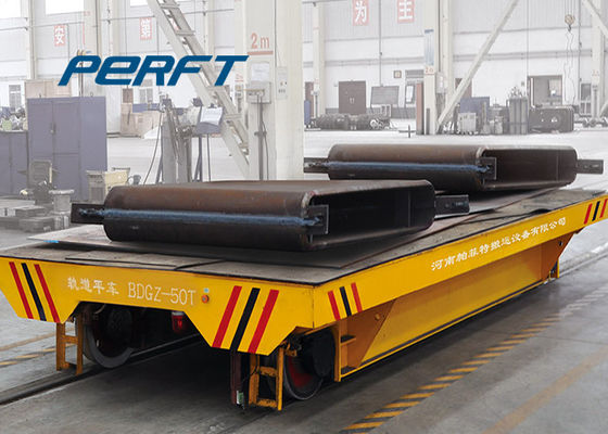 Motorized Flat Bed Transport Wagon , Industry Transfer Rail Automated Guided Vehicles