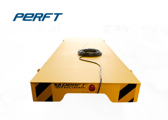 Rail Traveling Flat Electric Transfer Cart Customized 5 Ton Tow Cable Power