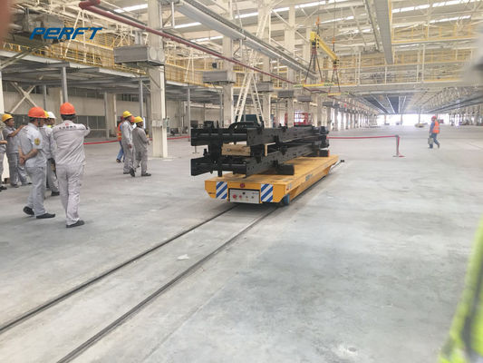 Battery Power Coil Rail Transfer Cart Trolley For Industrial , 12 Month Warranty