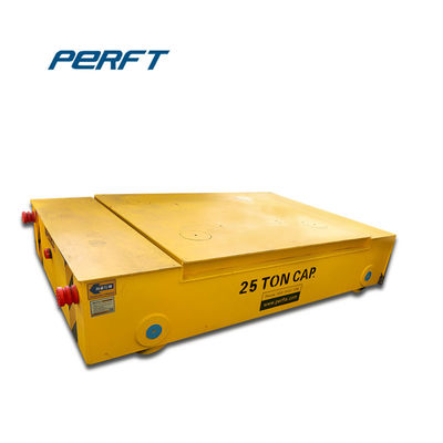 Q235 Steel Customized Rail Transfer Cart , Flat Motorized Transfer Trolley Cart