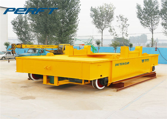 Industrial Ladle Transfer Cart Battery Powered Customized 1-300T Capacity