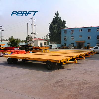 30t Steel Frame Material Flat Bed Platform Steerable Trailer With Non Power