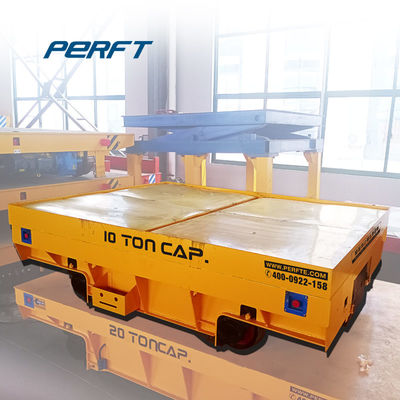 Cable Drum Power Electric Steel 30ton Coil Transfer Trolley In Railway Transportation