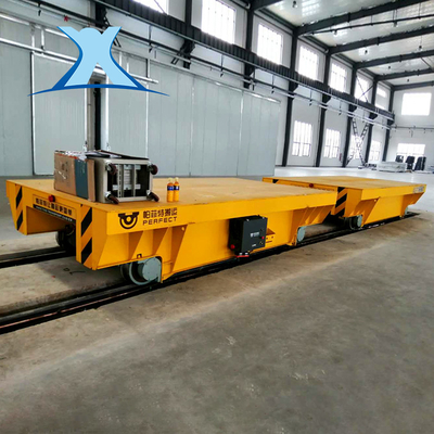 High Temperature Iron Ladle Transfer Cart On Rail Industrial Battery Powered Heavy Duty