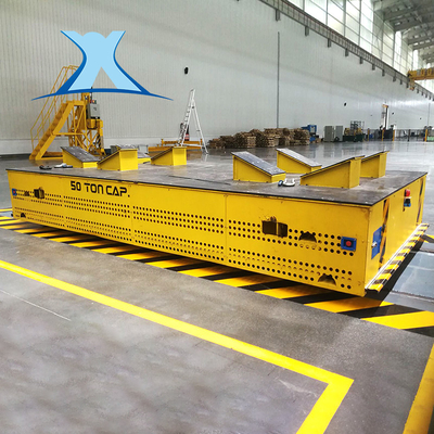 High Temperature Iron Ladle Transfer Cart On Rail Industrial Battery Powered Heavy Duty