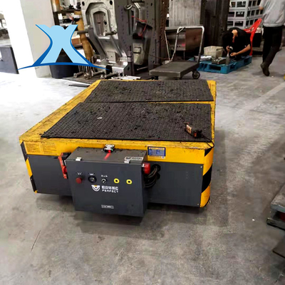 50t Battery Transfer Cart Free Turning Coil Pallet Motorized