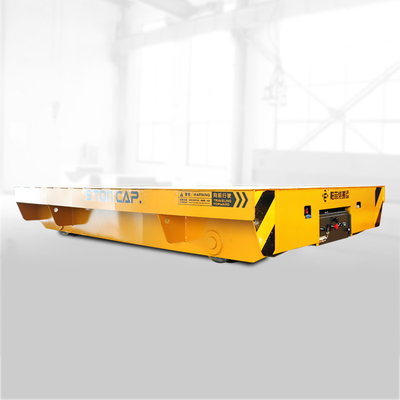 Yellow 50t Rail Transfer Cart Cable Reel Powered Large Table Battery Powered