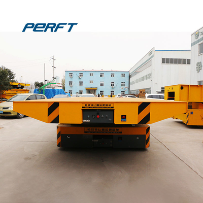 Battery Powered Material Transfer Cart Rail Motorized Coil Transport Bogie 40 Ton