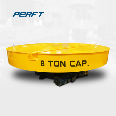 Cross Rails Motorized Traverser Turntable 1-100T Yellow Color For Warehouse