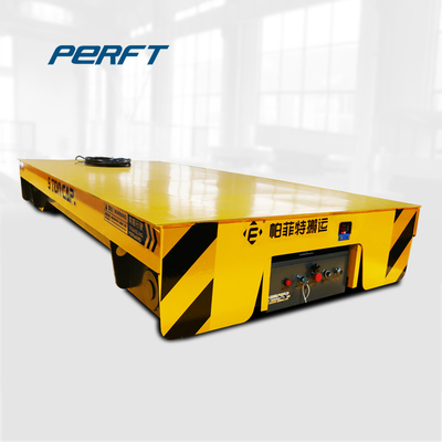 Industrial Trailer Ladle Rail Transfer Cart Customized Color For Metal Sheet