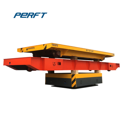 Heavy Load Cable Drum Powered Rail Material Transfer Cart Yellow Color 50t