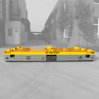 Steel Box Structure Electric Platform Cart Trackless For Material Transfer